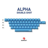 DOMIKEY Singlechip Cherry Profile Keycaps Set mechkeysshop ALPHA -Double shot 