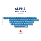 DOMIKEY Singlechip Cherry Profile Keycaps Set mechkeysshop ALPHA -Triple shot 