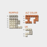 DOMIKEY Vintage Cherry Profile Keycaps Set mechkeysshop NUMPAD+ ALT COLOR+UK 