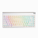 DoubleShell DS84i Low Profile Mechanical Keyboard mechkeysshop Silver White Gateron Brown 