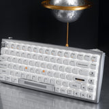 DURGOD Hi Keys Dual Mode Mechanical Keyboard mechkeysshop Silver White Turbo Brown 