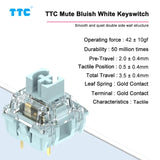 TTC Silent Bluish White/Bluish White Switches