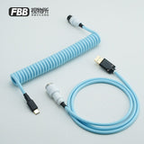 FBB GMK Custom Coiled Type-C Cable mechkeysshop GMK MIZU 1.2m 