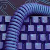 FBB Purple Red Laser Custom Coiled Type-C Cable mechkeysshop 