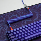 FBB Purple Red Laser Custom Coiled Type-C Cable mechkeysshop 
