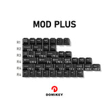 DOMIKEY WOB White on Black Cherry Profile Keycaps Set