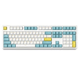 FL·ESPORTS GP108 Three Mode Mechanical Keyboard mechkeysshop Sea salt lemon-Three Mode Glacier Blue 