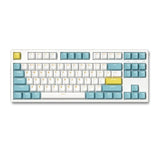 FL·ESPORTS GP87 Three Mode Mechanical Keyboard mechkeysshop Sea salt lemon-Three Mode Glacier Blue 