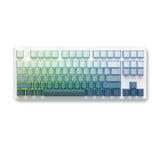 FL·ESPORTS MK870 Side Printed Mechanical Keyboard mechkeysshop Cyan-three mode Box Red 