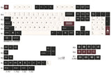 G-MKY Black Red English Cherry Profile Keycaps mechkeysshop English 