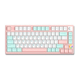 HELLOGANSS HS75T Mechanical Keyboard(AA Battery) mechkeysshop Pink Silver Yuepo linear 