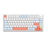HELLOGANSS HS75T Mechanical Keyboard(AA Battery) mechkeysshop White Feather Silver Yuepo linear 