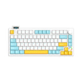 HELLOGANSS XS 75T LCD Three-Mode Mechanical Keyboard mechkeysshop Yellow Blue Yuepo Silver 