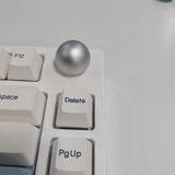 Keydous NJ80 Metal Knob mechkeysshop Silver sphere 
