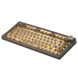 Keydous NJ80 Three Mode Keyboard Kit mechkeysshop Black Transparent AP Brass 