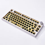 Keydous NJ80 Three Mode Keyboard Kit mechkeysshop White AP Brass 