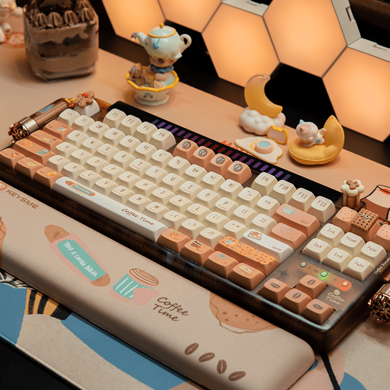 KeysMe Caramel Latte KDA Profile Keycaps Set – mechkeysshop