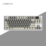 LANGTU LT84 Display Screen Mechanical Keyboard mechkeysshop WhiteGrey air-sea switch 