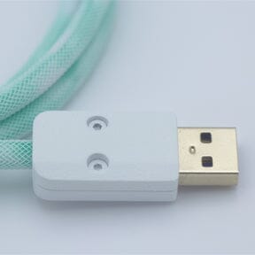 YUNZII Gradient Color Custom Coiled Aviator USB Cable Cord mechkeysshop 