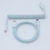YUNZII Gradient Color Custom Coiled Aviator USB Cable Cord mechkeysshop Phantom Color USB-A→Type-C 