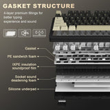 YUNZII YZ87 Gasket Gaming Mechanical Keyboard mechkeysshop 